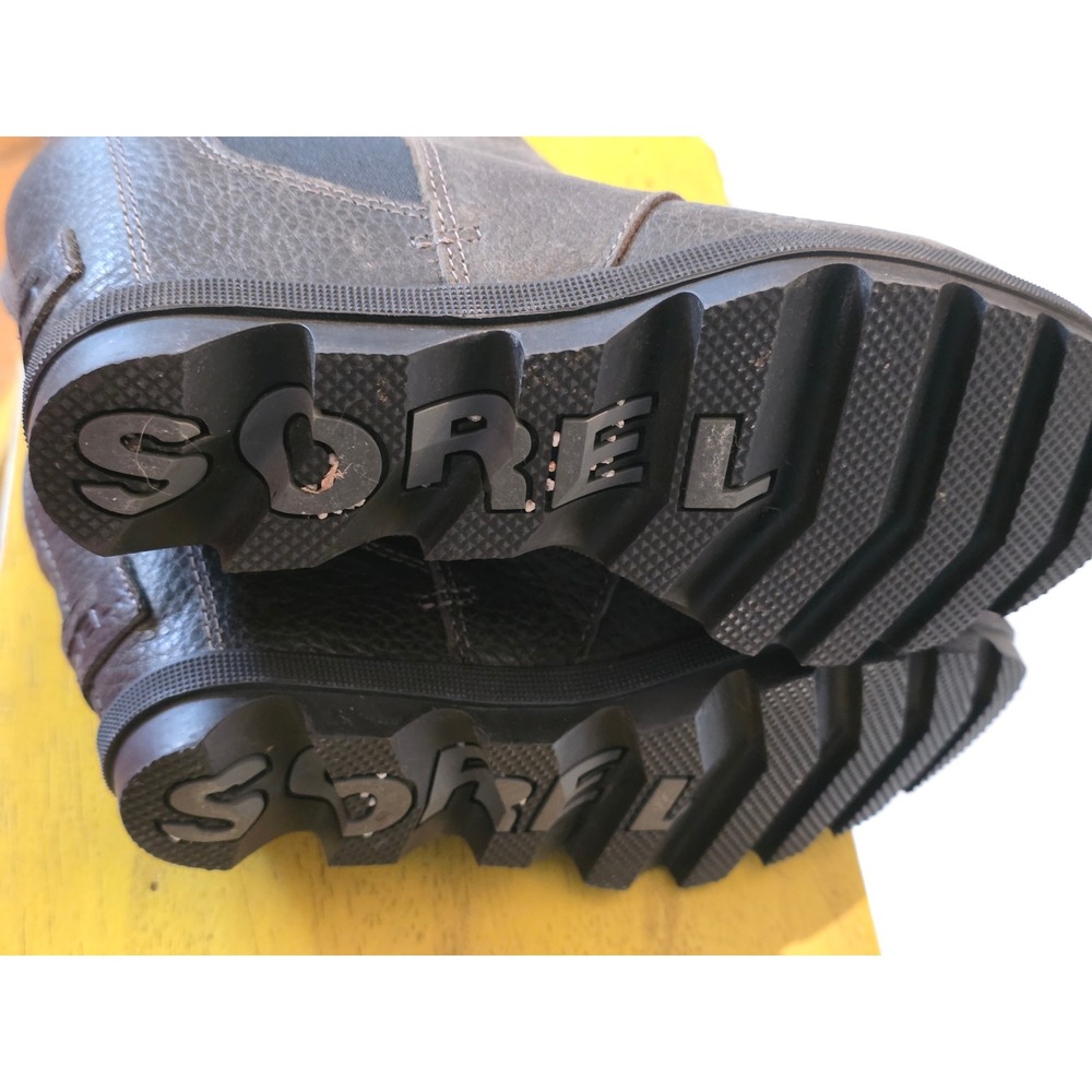Sorel Joan of Arctic Wedge II Chelsea Boots Quarry Grey Leather NL3346-052 6 - Picture 6 of 6